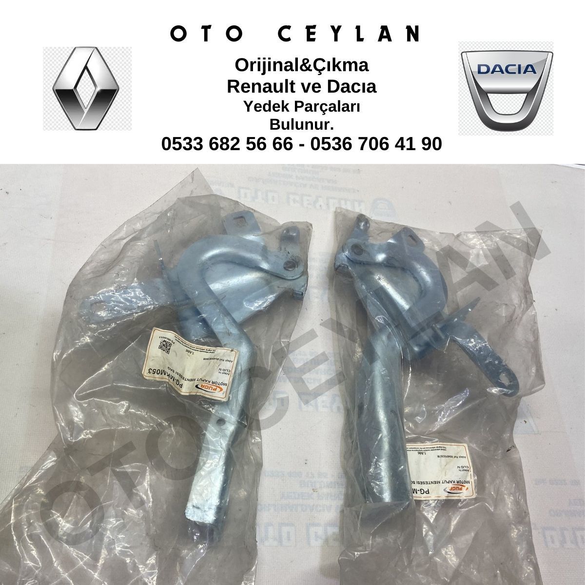 PG-MKM053 Clio 4 Motor Kaput Menteşesi Takımı