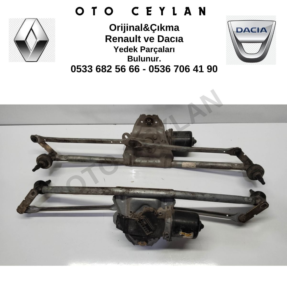 8200122345 Kangoo 2 Silecek Motoru Mekanizmalı Çıkma Orjinal