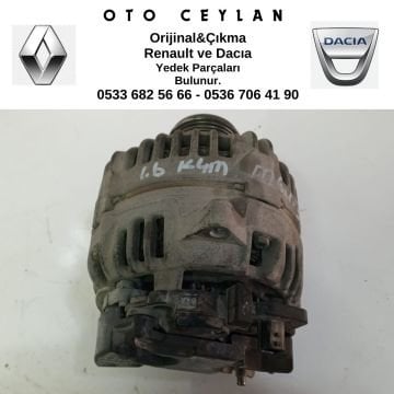 231008578R Megane 3 Clio 3 Şarj Dinamosu 1.6 K4M Orijinal Çıkma