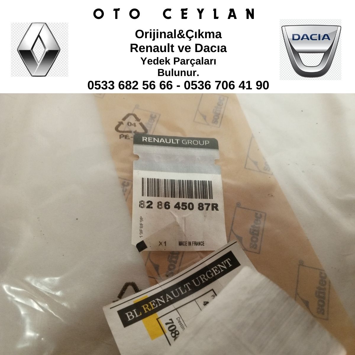 828645087R TARFIC 3 SAĞ SÜRGÜLÜ KAPI SIZDIRMAZLIK CONTASI SIFIR ORİJİNAL