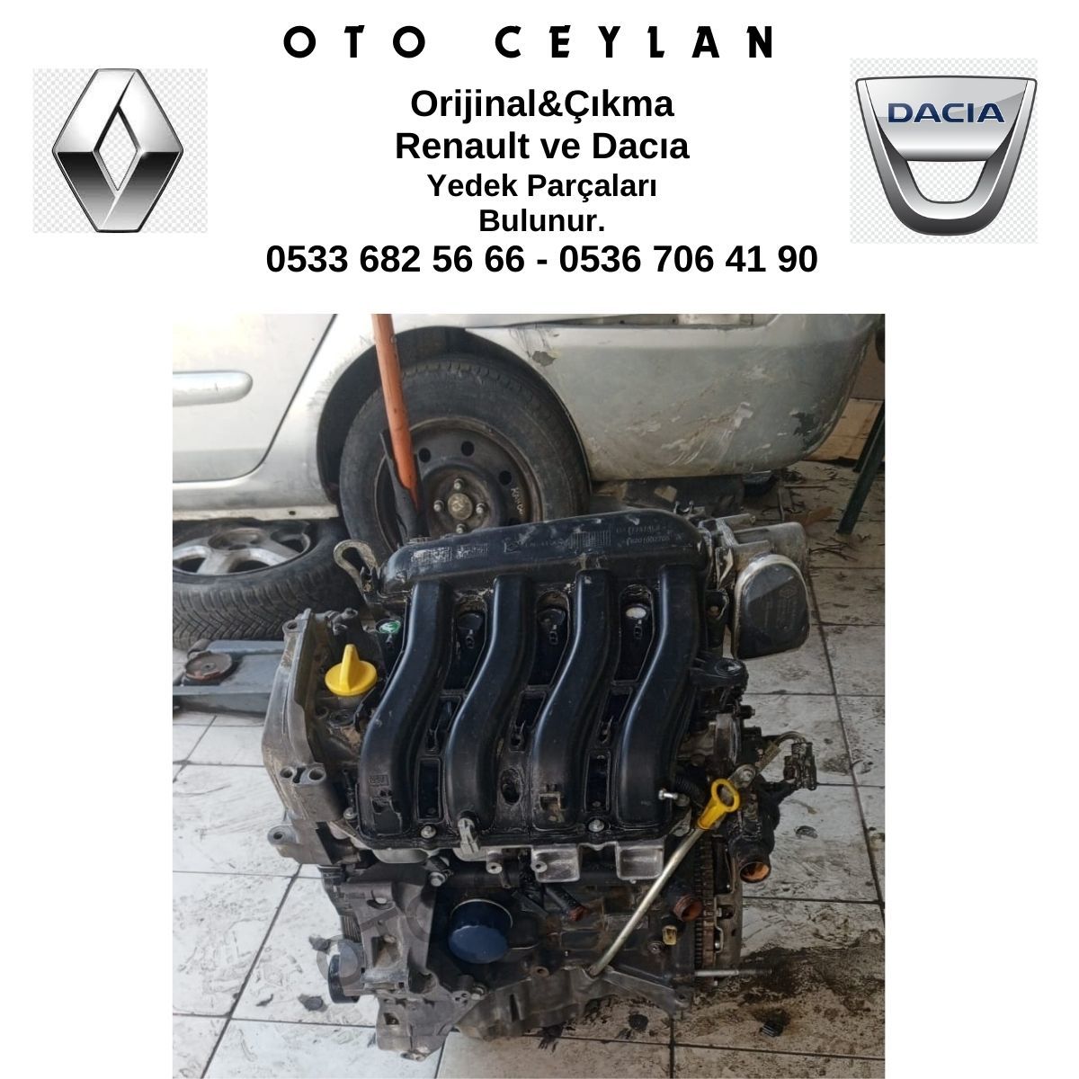 Megane 3 1.6 16VALF Komple Motor 30.000 KM Orijinal Çıkma