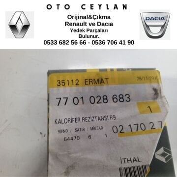 7701028683 R.9 KALORİFER REZİSTANSI SIFIR ORİJİNAL