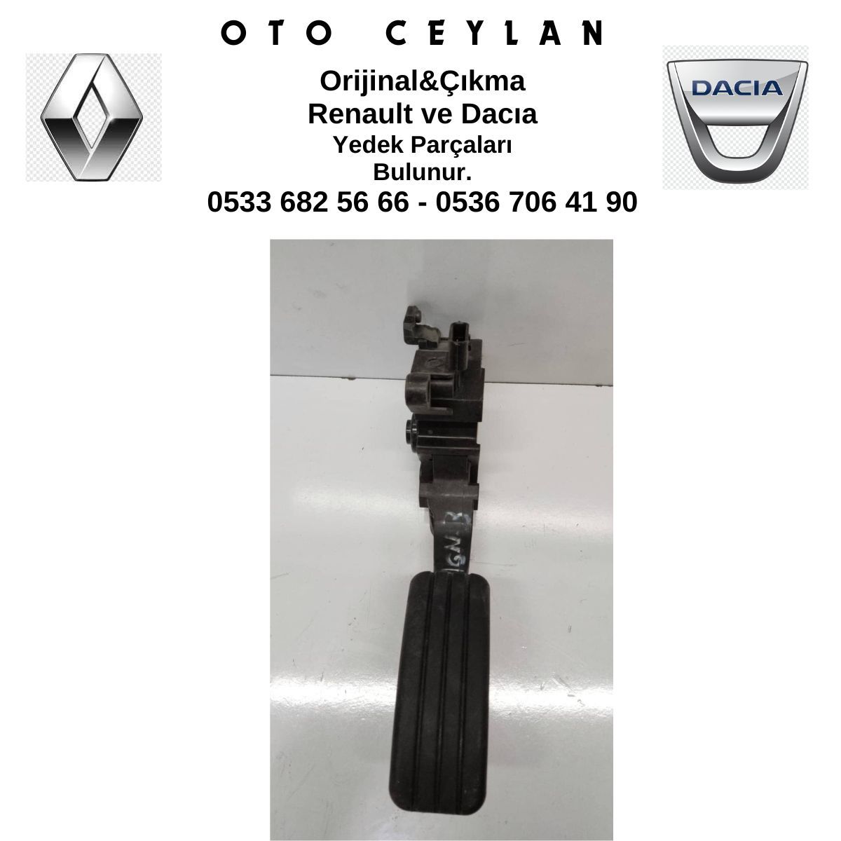 180100024R Fluence Megan 3 Gaz Pedalı Hız Sensörlü Çıkma Orijinal