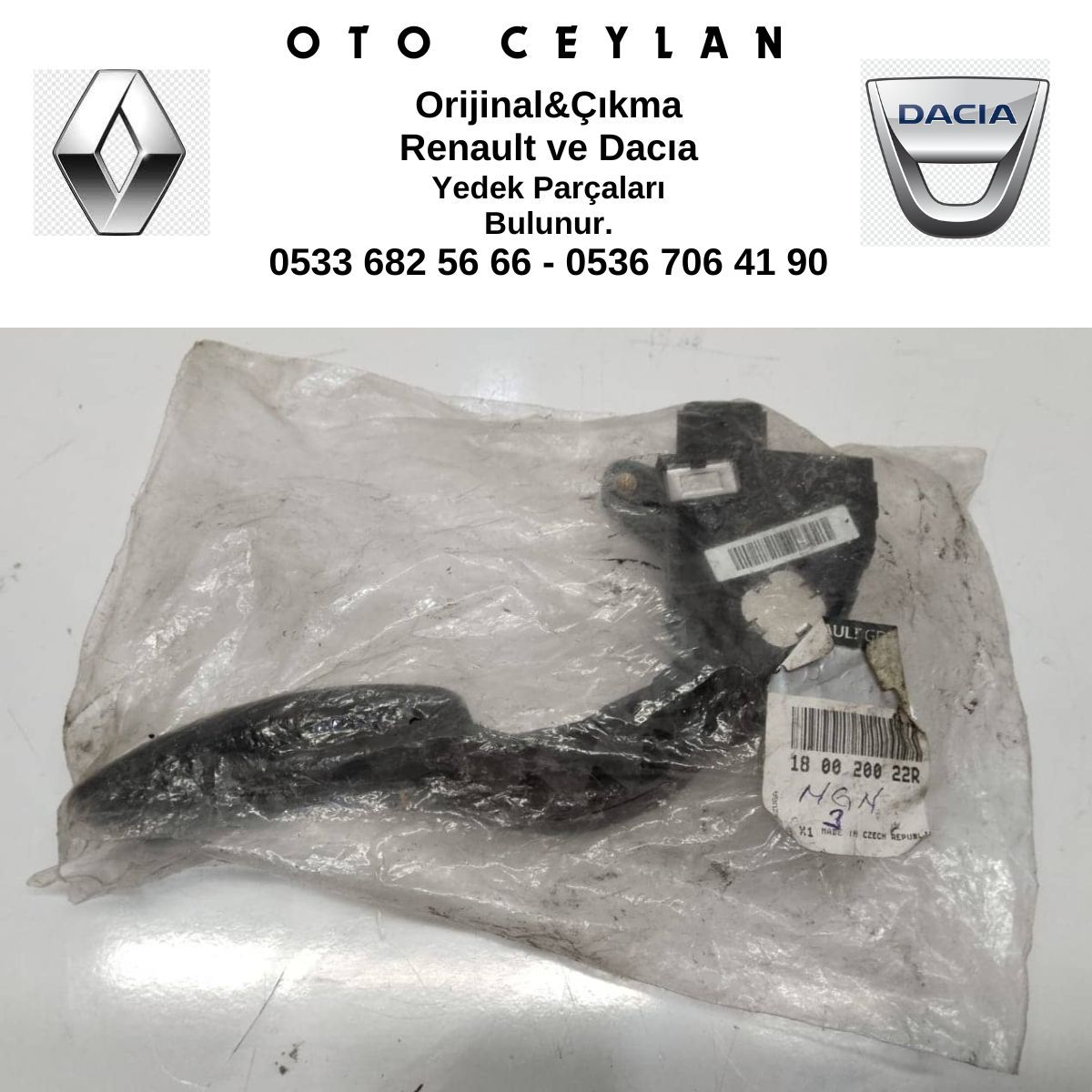 180020022R Fluence Gaz Pedalı Sıfır Orijinal