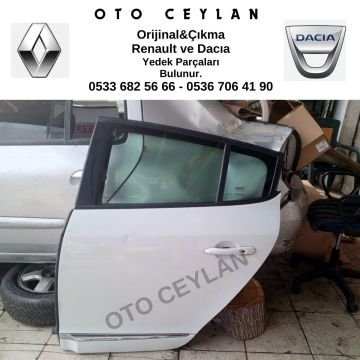 Megane 3 Sol Arka Kapı Orijinal Çıkma