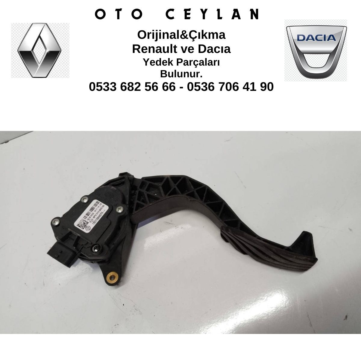 180108467R Duster XJD Gaz Pedalı Çıkma Orijinal