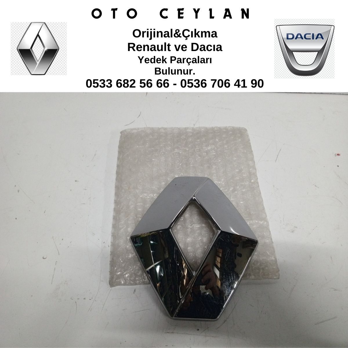 628905168R ZOE ÖN PANJUR LOGO AMBLEM SIFIR ORİJİNAL