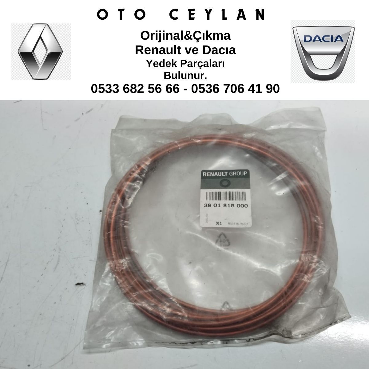 3801815000 CLIO 4 BENZİN VE FREN BORUSU SIFIR ORİJİNAL