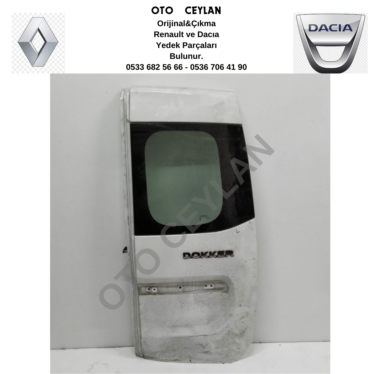 Dokker Bagaj Kapağı Çıkma Orjinal