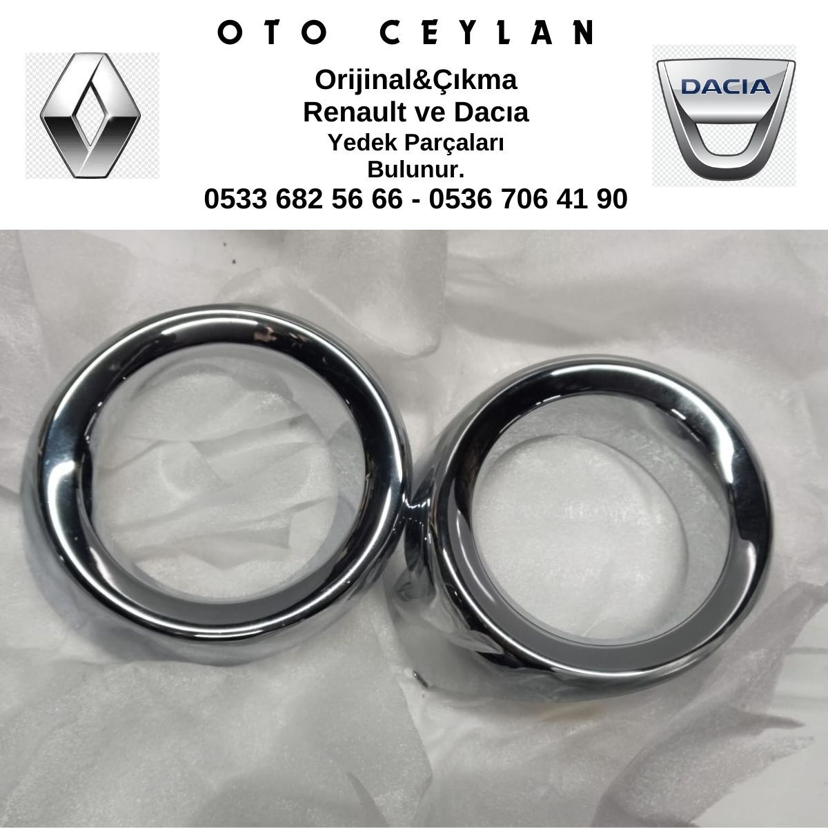 261525753R CLIO SYMBOL SOL SİS FAR ÇERCEVESİ SIFIR ORİJİNAL