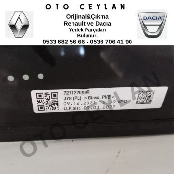 727122099R Sandero 3 Ön Cam Orijinal Çıkma