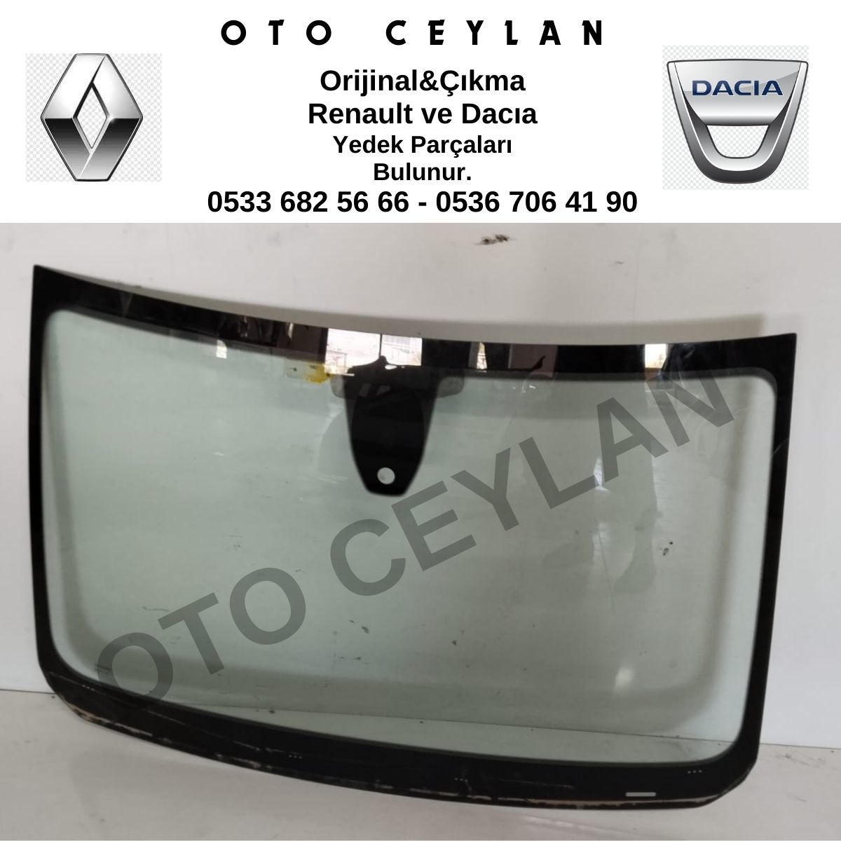 727122099R Sandero 3 Ön Cam Orijinal Çıkma