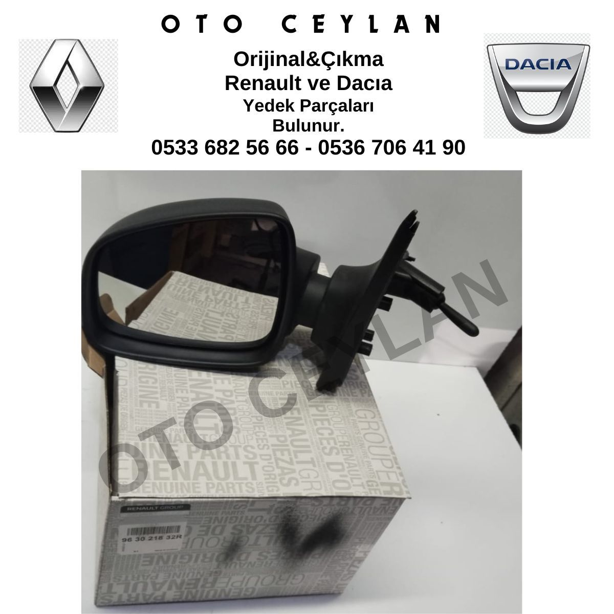 963021832R Sandero Sol Dış Dikiz Ayna Manuel Sıfır Orijinal