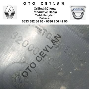 8200097006 Megan II Ön Cam Alt Izgarası Çıkma Orijinal