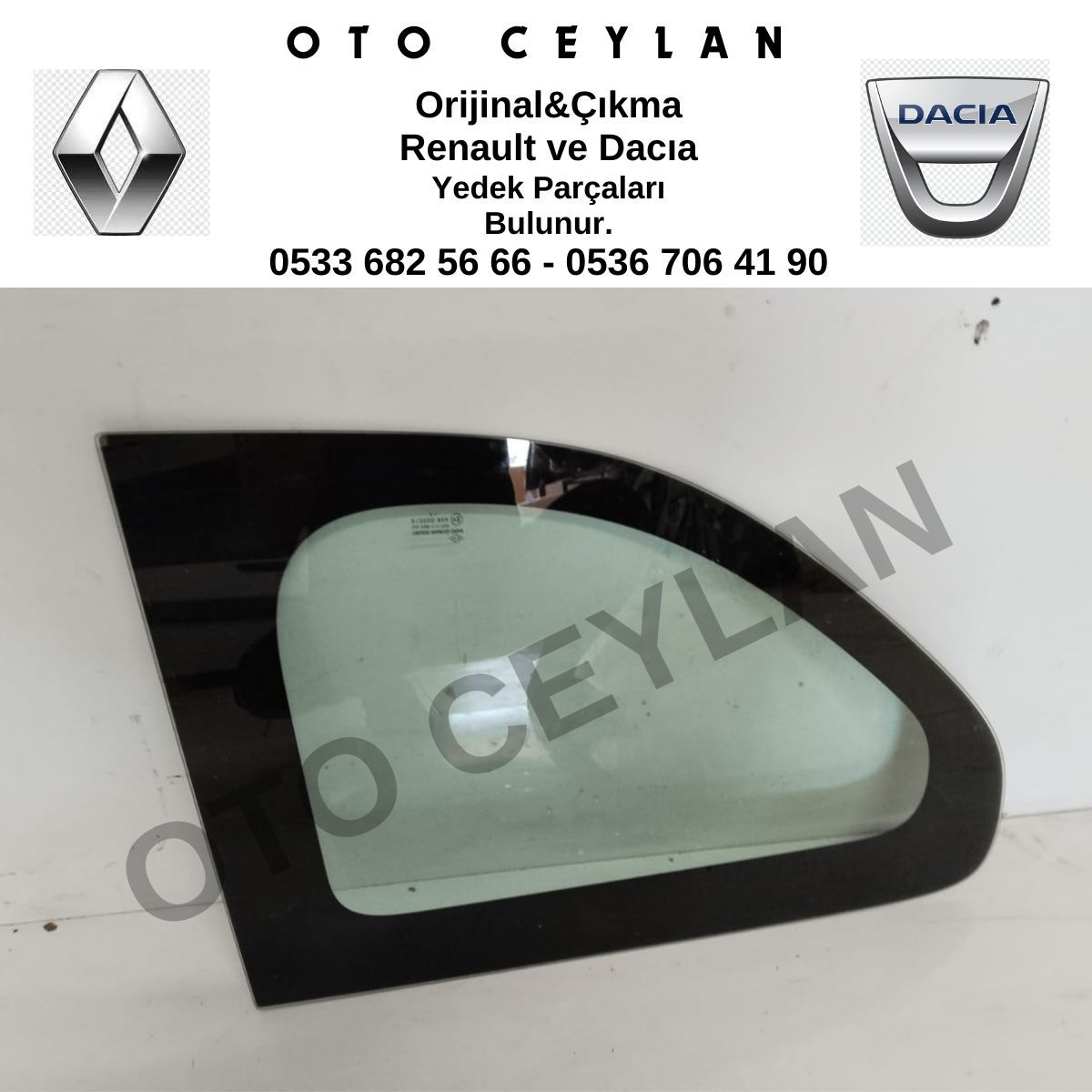 Dokker Sağ Arka Cam Orijinal Çıkma