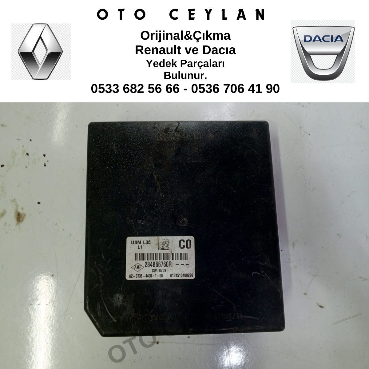 284B66760R Megane 3 Sigorta Kutusu Orijinal Çıkma