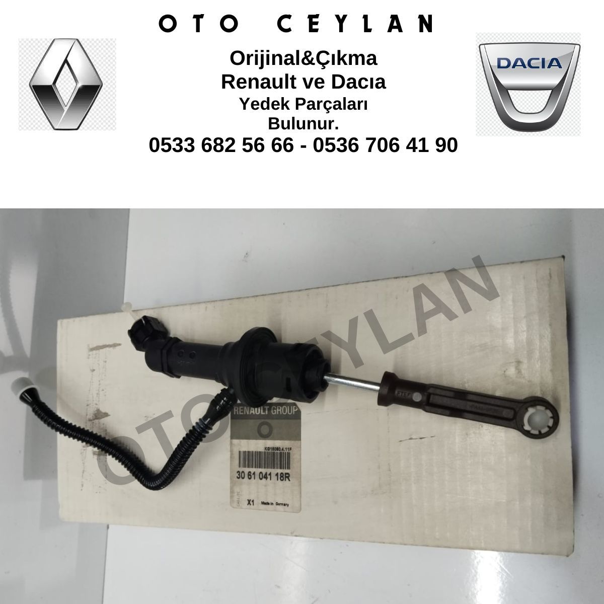 306104118R Dokker Lodgy Logan 2 Sandero 2 Symbol Hidrolik Debriyaj Merkezi Sıfır Orijinal