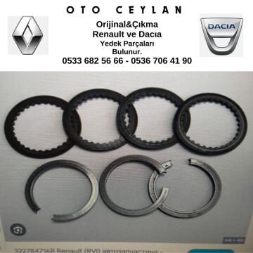 322784716R MEGANE 3 DİŞLİ AYAR PULU TAKIM SIFIR ORİJİNAL