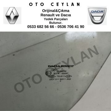 Logan Sol Ön Kapı Camı Orijinal Çıkma