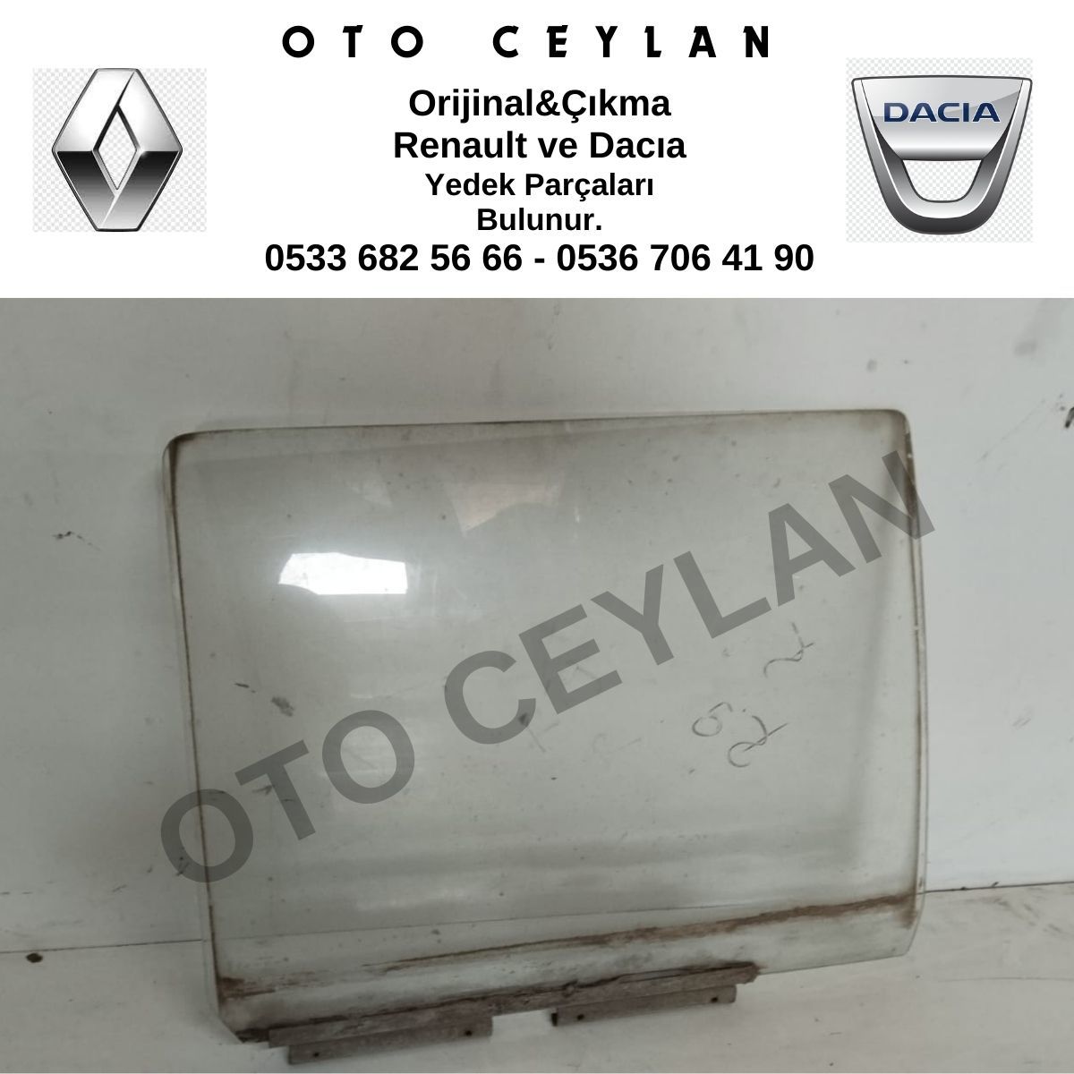 R.9 Sağ Arka Kapı Camı Orijinal Çıkma