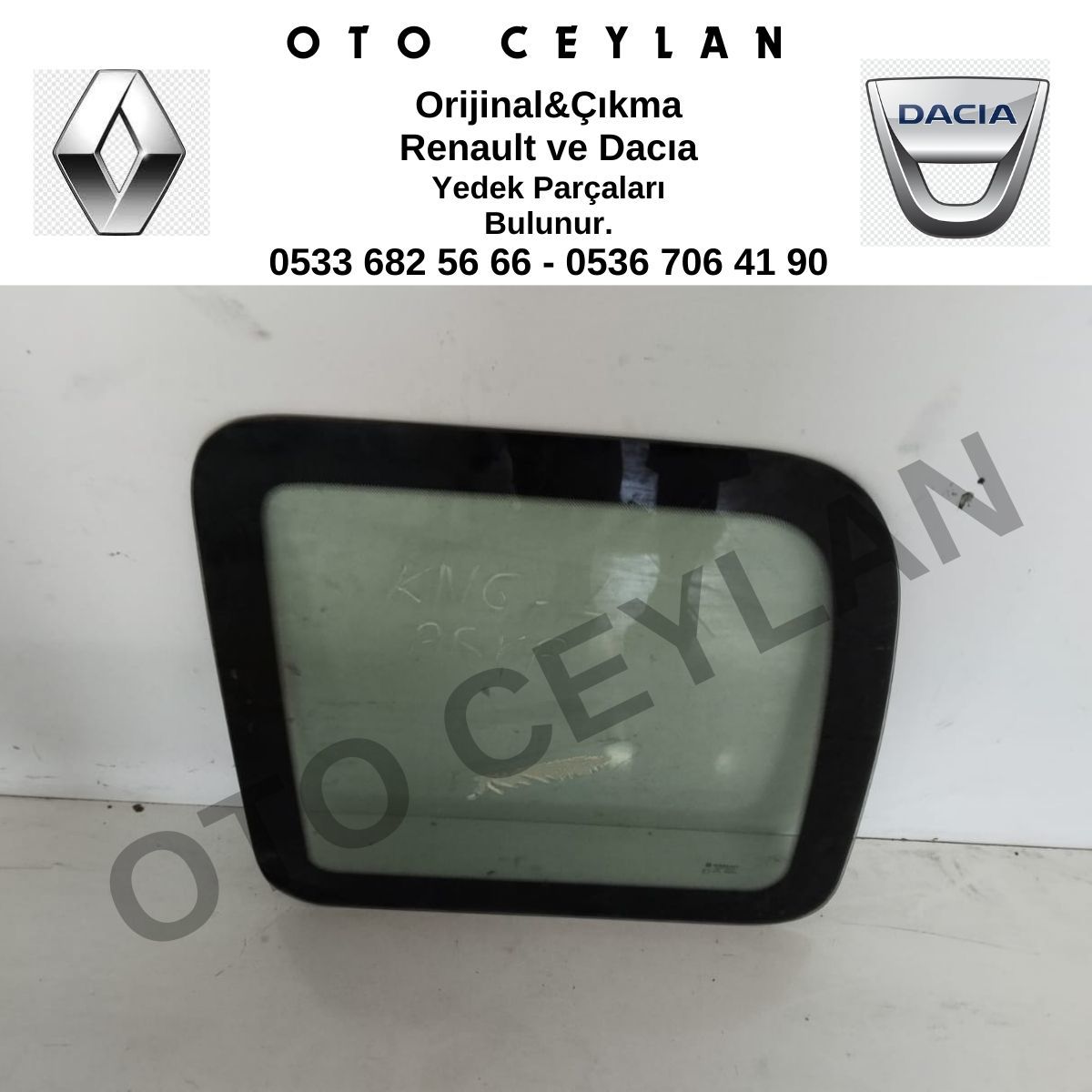 Kangoo Sol Arka Cam Orijinal Çıkma