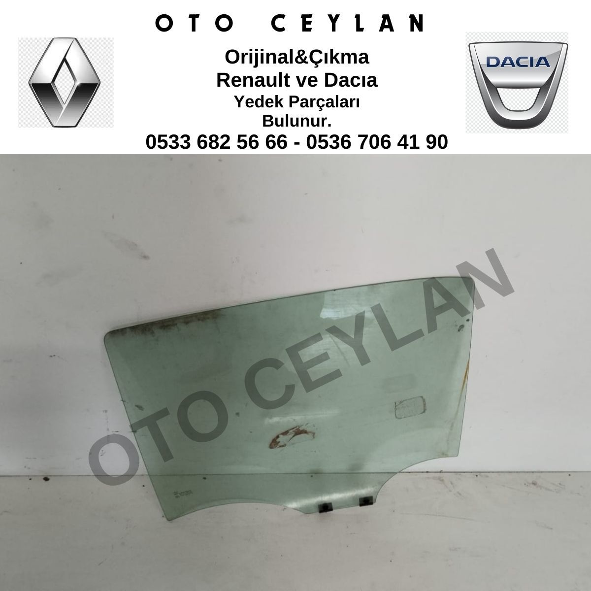 Symbol Sol Arka Kapı Camı Orijinal Çıkma