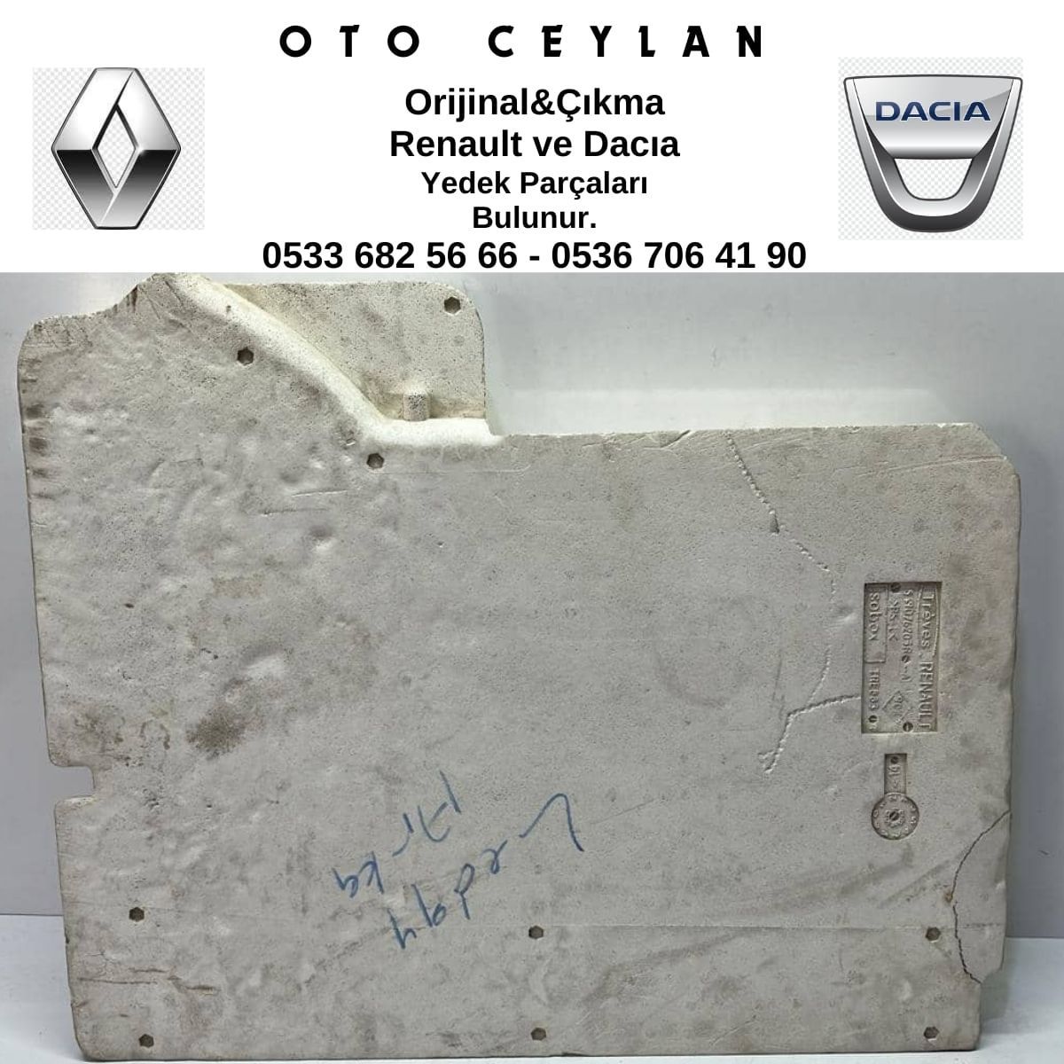 849076205R Lodgy Sağ Arka Alt Taban Köpüğü Çıkma Orjinal
