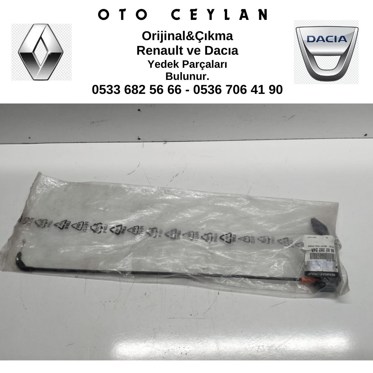 656228224R MEGANE 4 MOTOR KAPUT KİLİT AÇMA MANDALI SIFIR ORİJİNAL