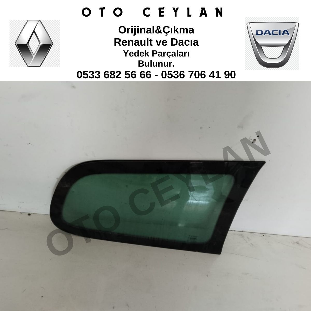 Dokker Arka Kelebek Camı Orijinal Çıkma