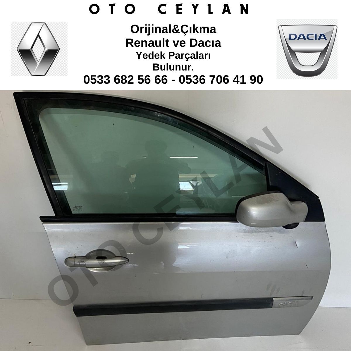 Megane 2 Hatchback Dolu Ve Hatasız Orjinal Sağ Ön Kapı