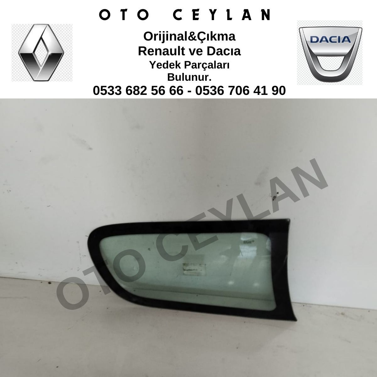 Dokker Arka Kelebek Camı Orijinal Çıkma