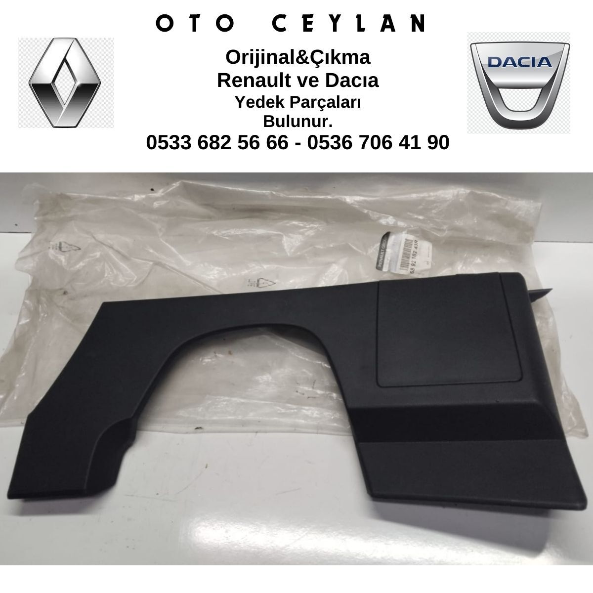 689218243R CLIO 5 SOL ÖN KONSOL GİYDİRMESİ SIFIR ORİJİNAL