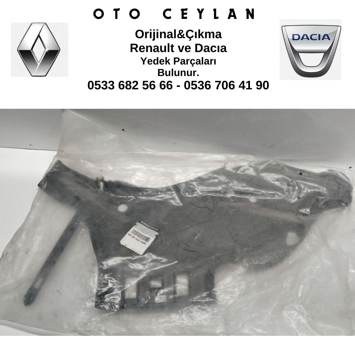 550643304R MEGANE 4 SCENIC 4 SAĞ ALT MUHAFAZA SIFIR ORİJİNAL