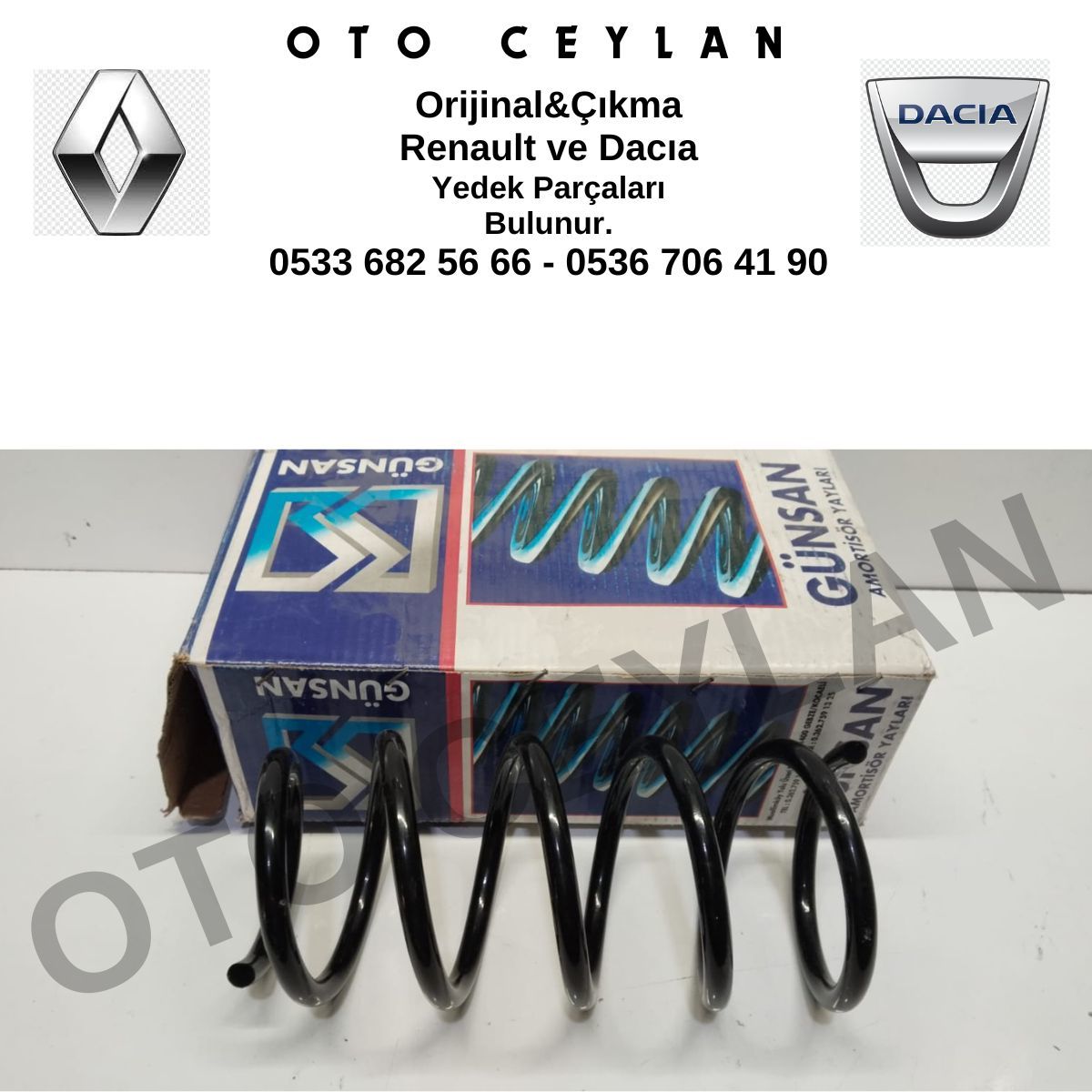 GÜNS070549 Logan Sandero Helezon Yayı Ön Sıfır Yerli Üretim