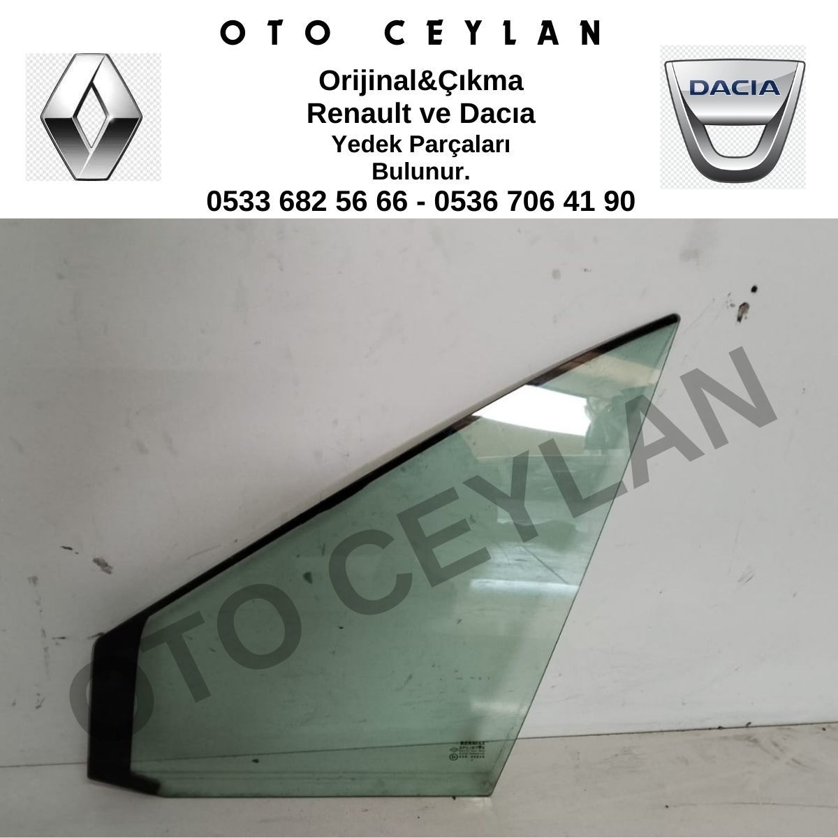 Scenic Kelebek Camı Orijinal Çıkma