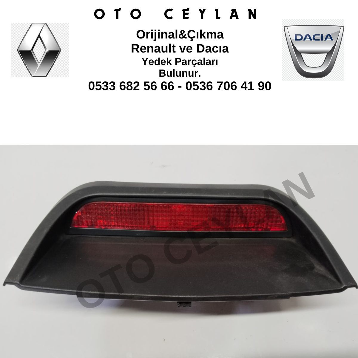 265982612R Symbol Üçüncü Stop Alt Bakaliti Orijinal Çıkma