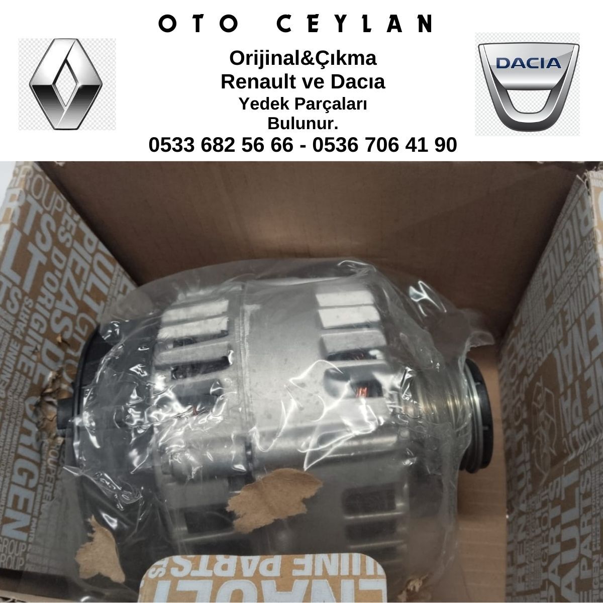 231006833R DUSTER ŞARJ DİNAMOSU SIFIR ORİJİNAL