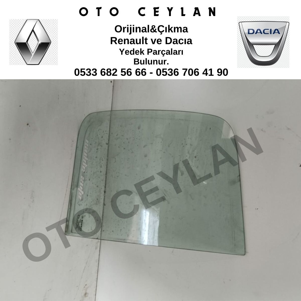 Clio Arka Kelebek Camı Orijinal Çıkma