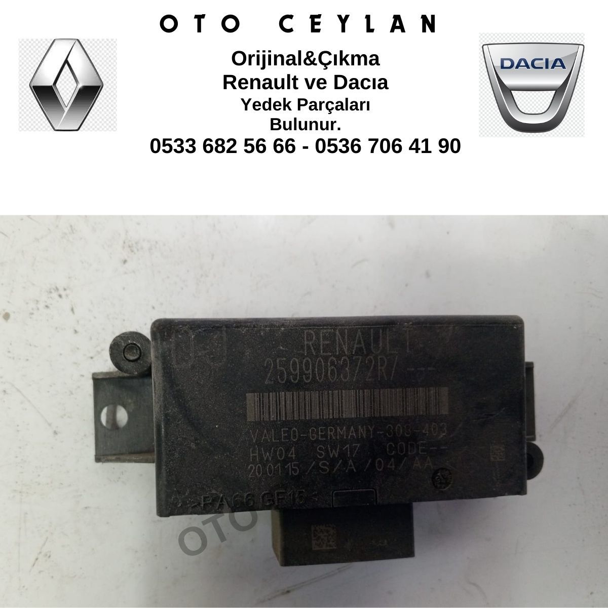 259906372R Megane 3 Park Yardım Beyni Orijinal Çıkma