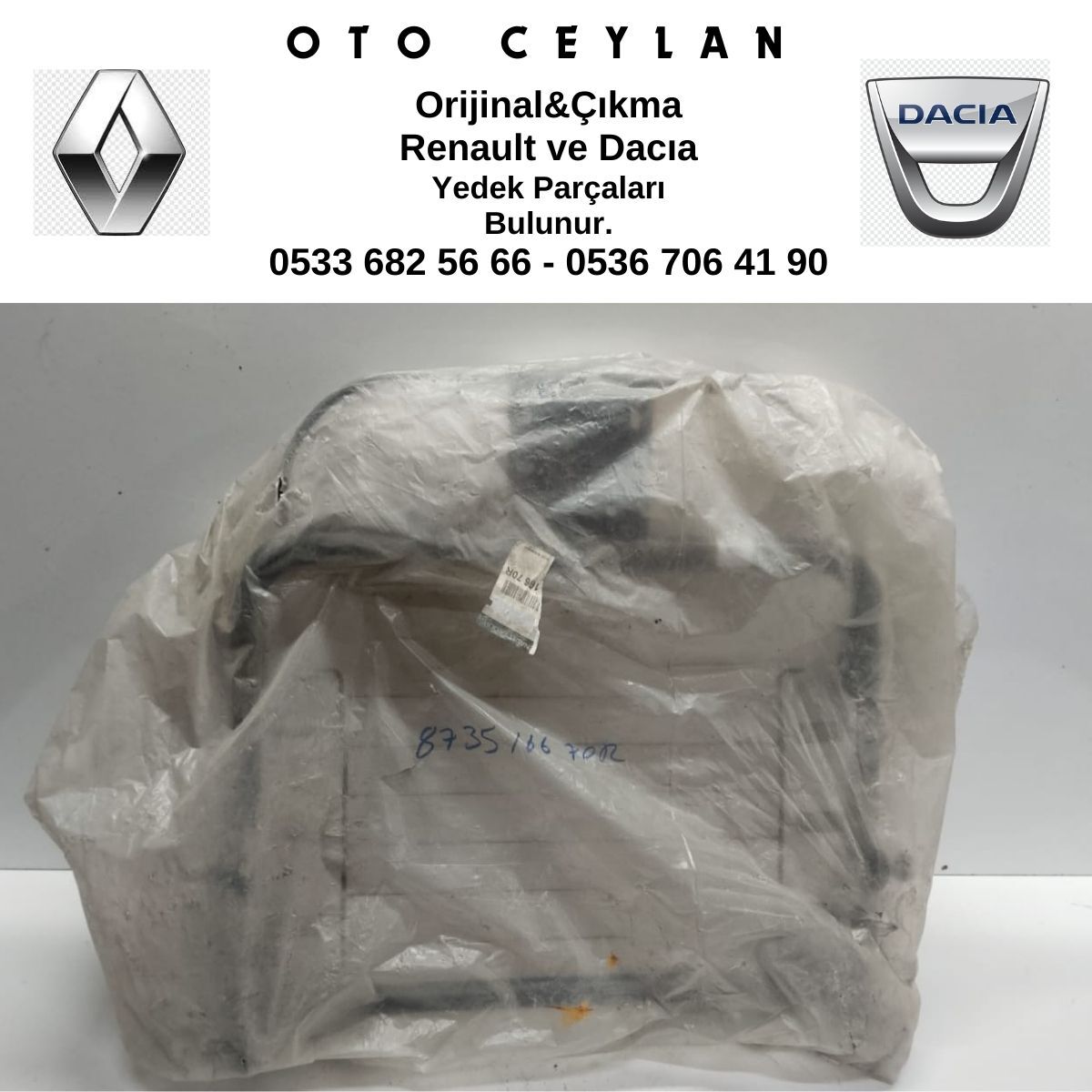 873516670R DUSTER LOGAN SANDERO SOL ÖN KOLTUK MİNDER İSKELETİ SIFIR ORİJİNAL