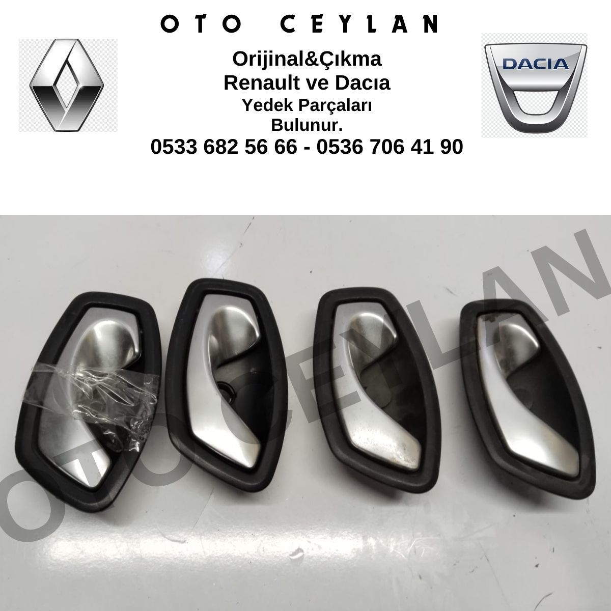 826730001R Megane 3 Hatchback Sol İç Kapı Açma Kolu Orijinal Çıkma