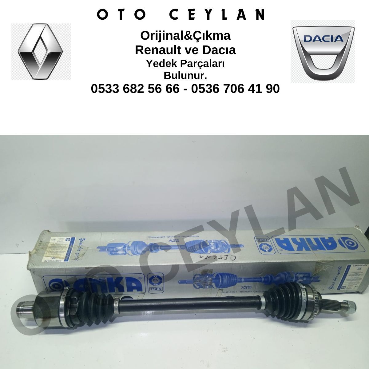 ANK 10102005 Clio Kango Aks Komple Sağ Kalın Freze Abslı Sıfır Yerli Üretim