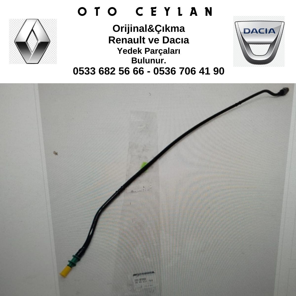 164463378R LOGAN SANDERO MAZOT YAKIT HORTUMU SIFIR ORİJİNAL