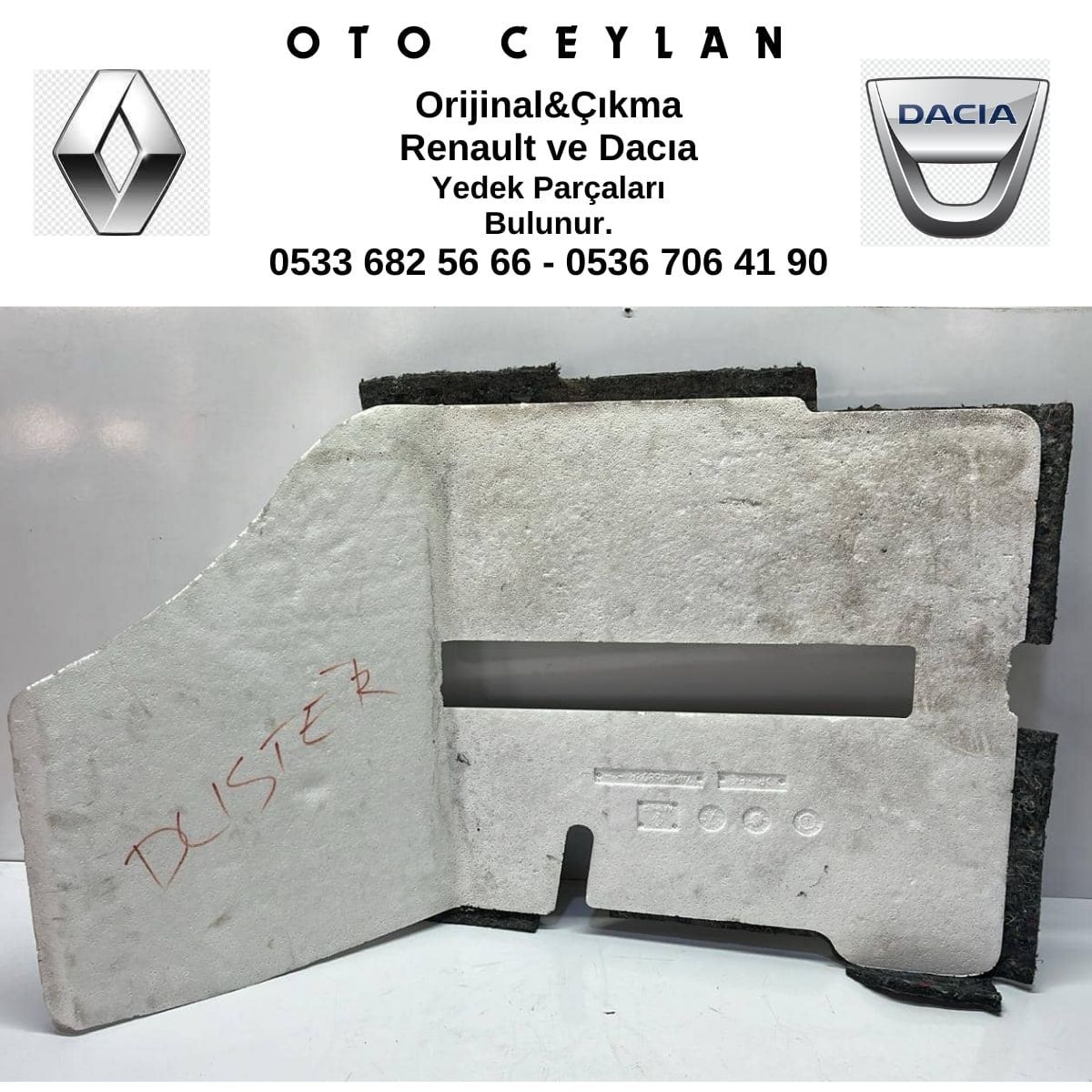 743A08237R Duster Sağ Ön Alt Taban Köpüğü Çıkma Orjinal