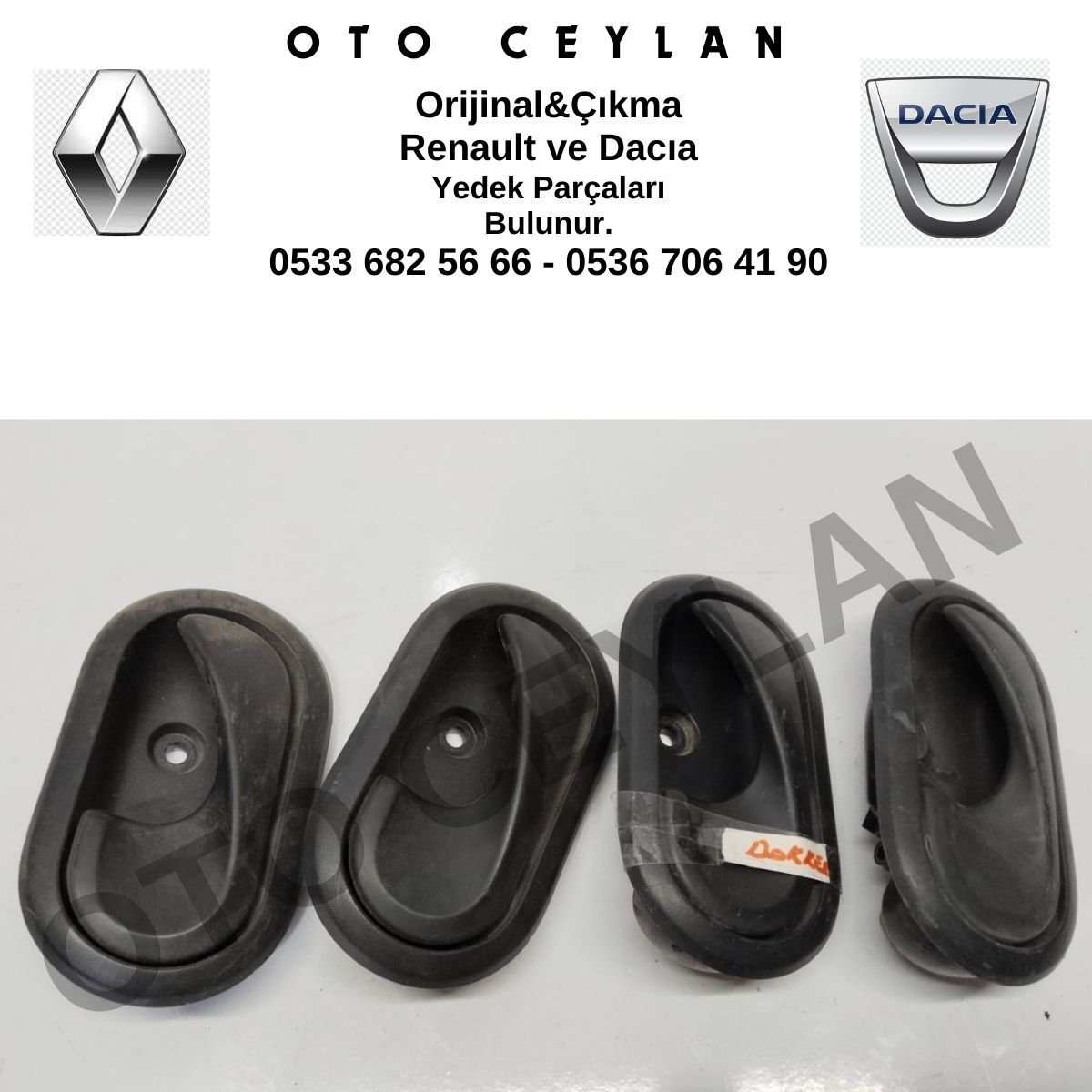 8200733848 Dacia Sandero Logan Sol İç Kapı Açma Kolu Orijinal Çıkma
