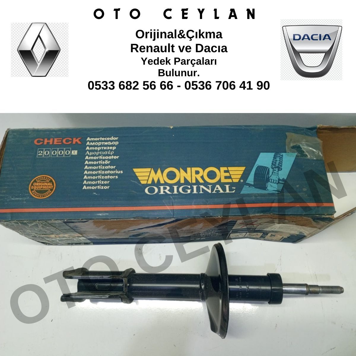 MONR 11337 Clio 2 Symbol 1.4 8V Ön Amortisör Sıfır Yerli Üretim