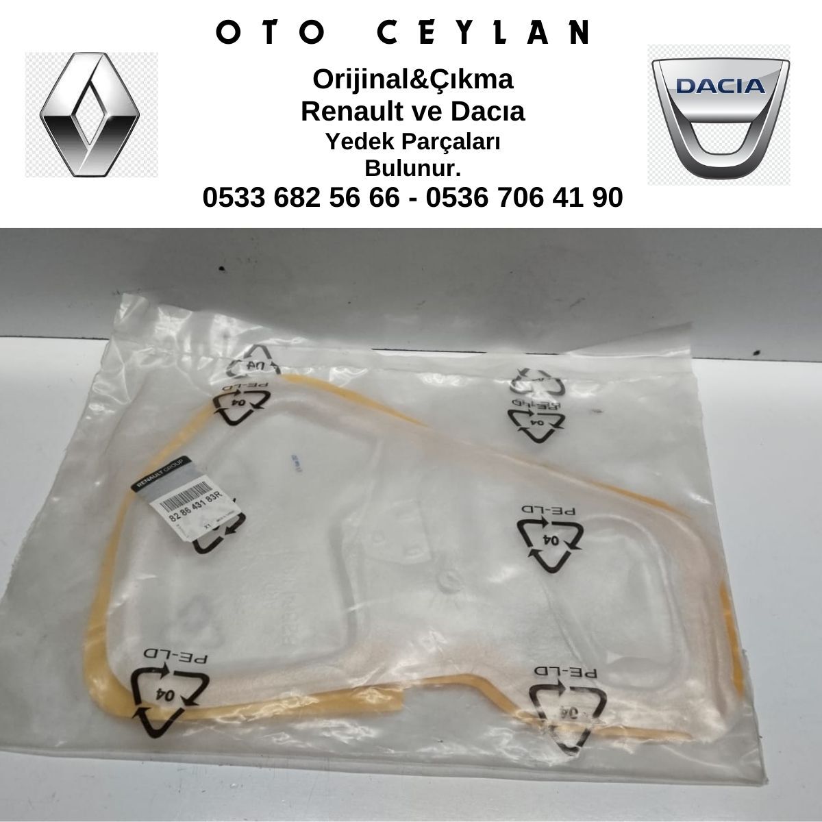 828643183R MEGANE 4 SAĞ ARKA SIZDIRMAZLIK FİLMİ SIFIR ORİJİNAL