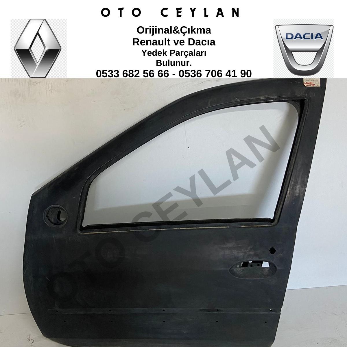 801013696R Dacia Logan Sıfır Orjinal Sol Ön Kapı