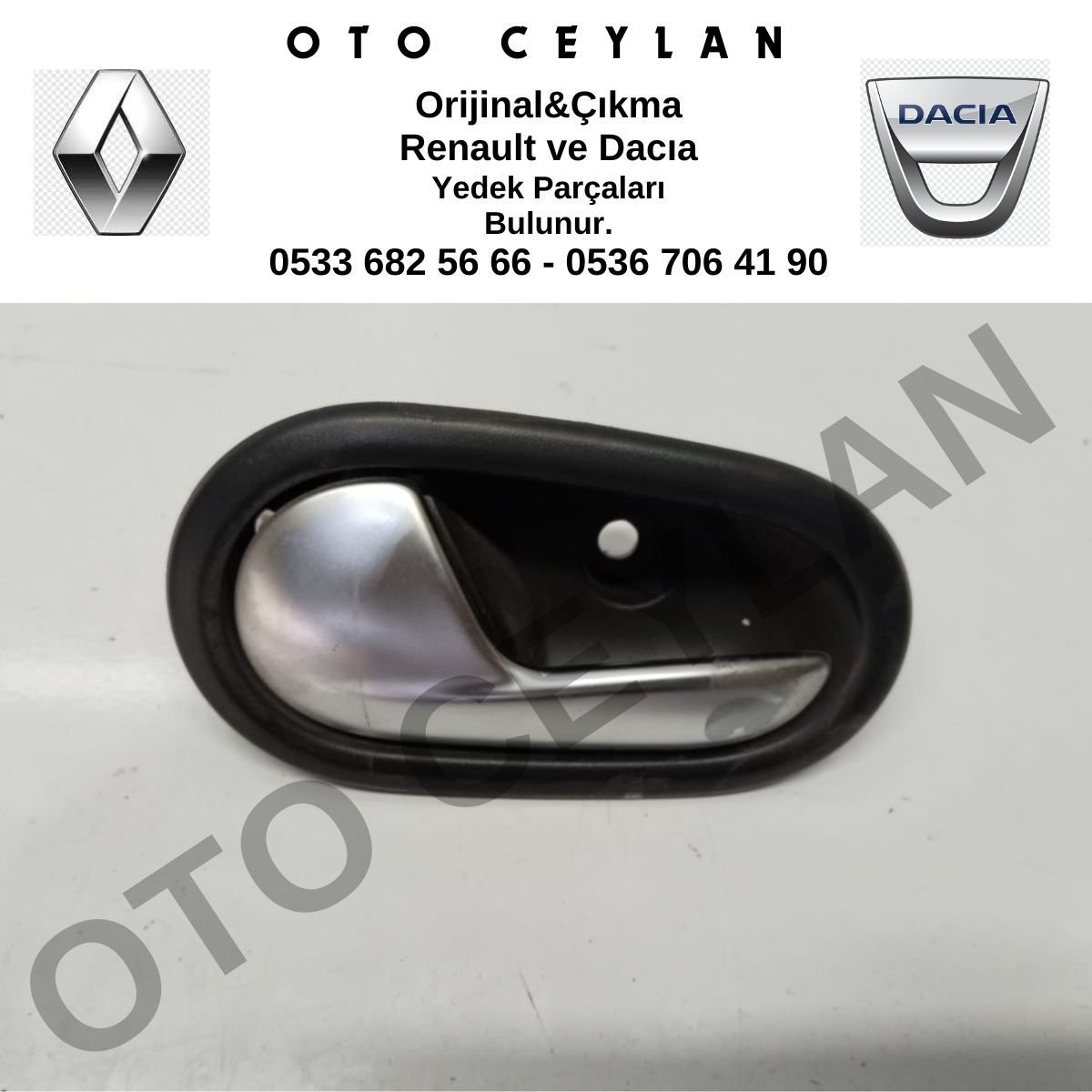 806718771R Yeni Sandero Symbol Krom Sol İç Kapı Açma Kolu Orijinal Çıkma