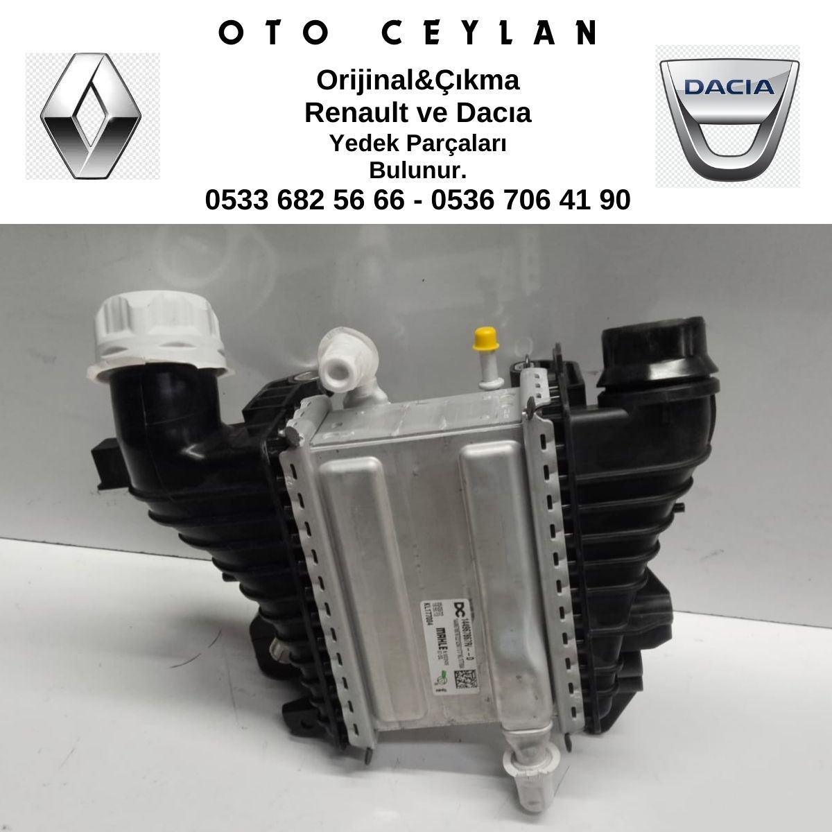 144616325R 144967867R DUSTER DOKKER SANDERO 3 TURBO RADYATÖRÜ 1.5 DCI